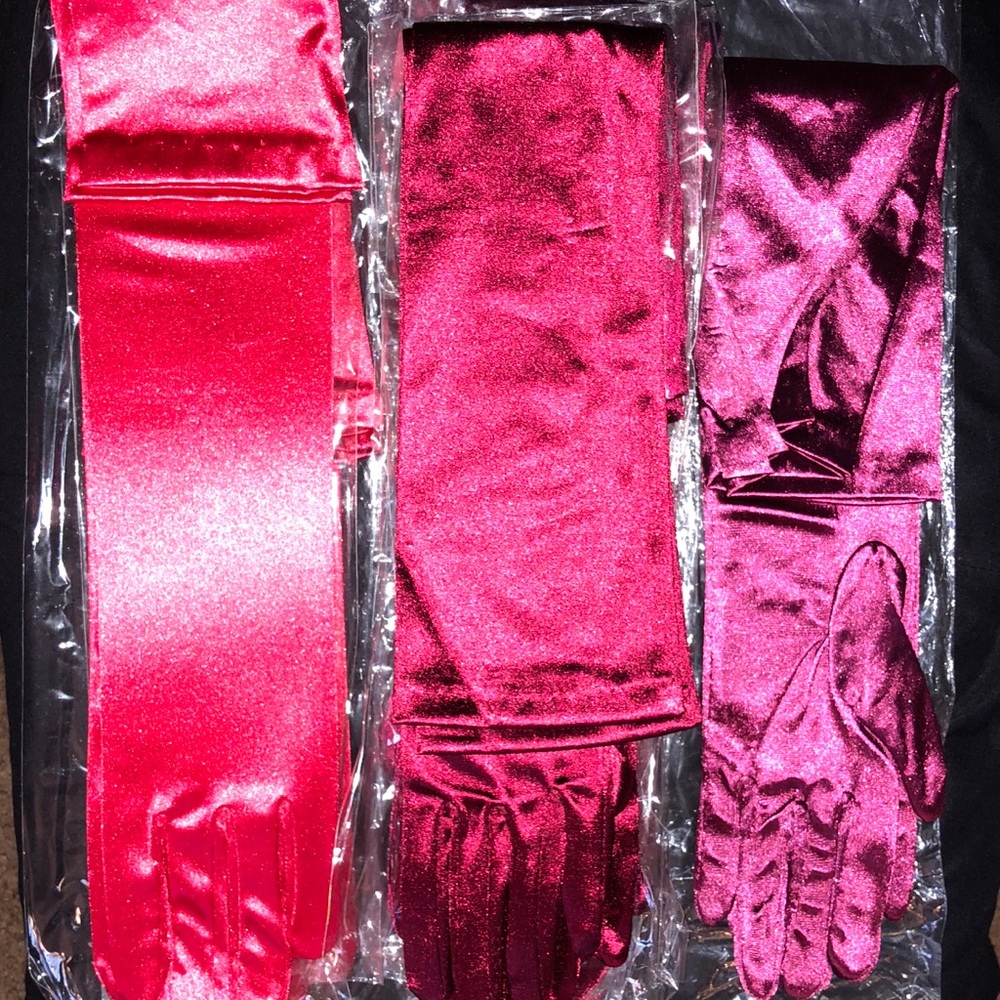 Extra Long Length Gloves Burgundy
